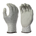 Anti Cut Level 5 13G HPPE Wire PU Coated Gloves Cut-resistant